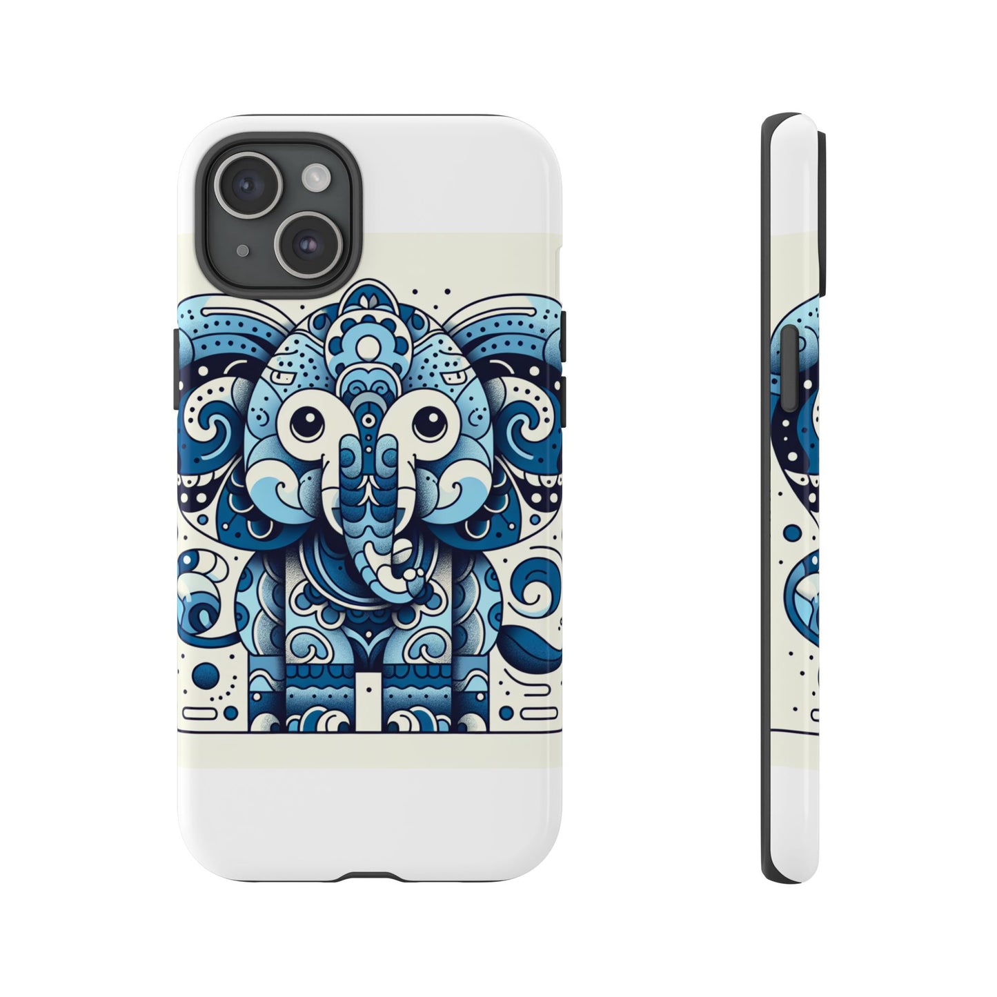 vibrant 3d elephant print protective phone case with colourful graphic design – stylish accessory compatible with iphone 13, 14, 15 & 16 – all models including pro, pro max & plus