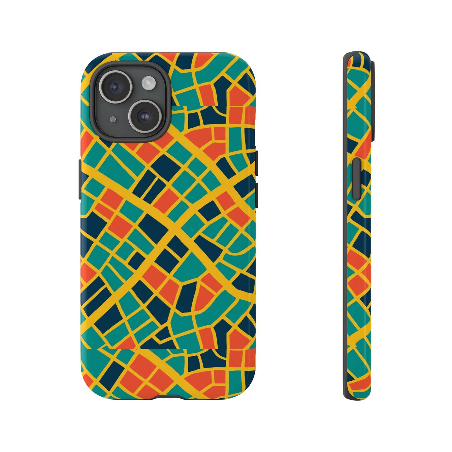 multicolour geometric 3d wrap protective phone case stylish accessory for men and women vibrant design ideal for unique expression compatible with iphone 13, 14, 15 & 16 – all models including pro, pro max & plus