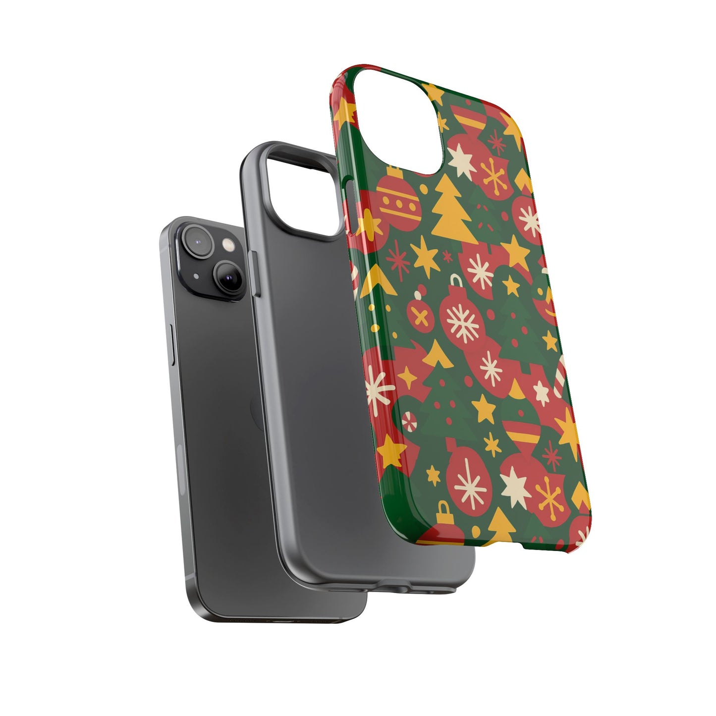 vibrant christmas phone case with festive 3d wrap design – colourful holiday protective cover compatible with iphone 13, 14, 15 & 16 – all models including pro, pro max & plus
