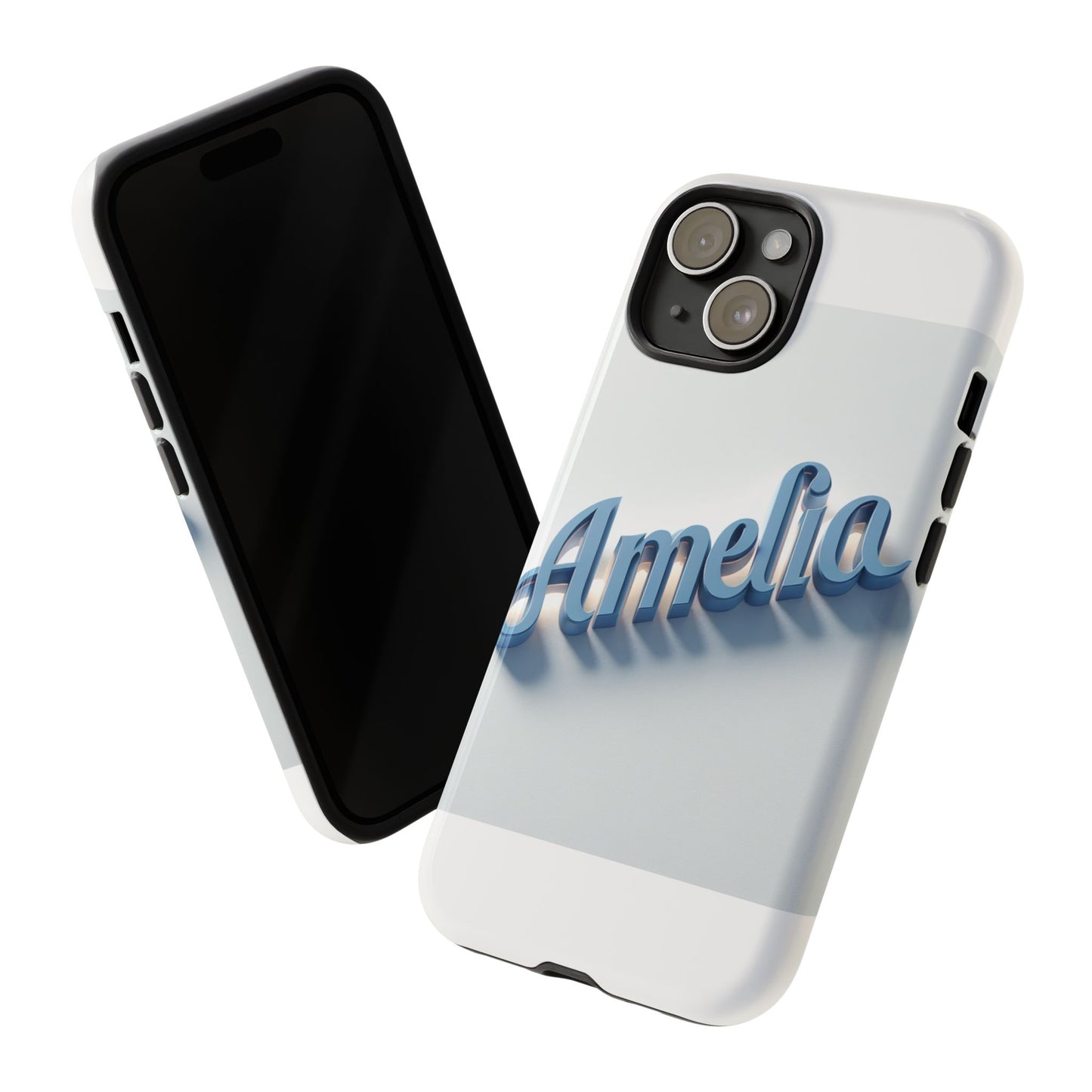 vibrant 3d lettering phone case in blue for self-expression and style compatible with iphone 13, 14, 15 & 16 – all models including pro, pro max & plus