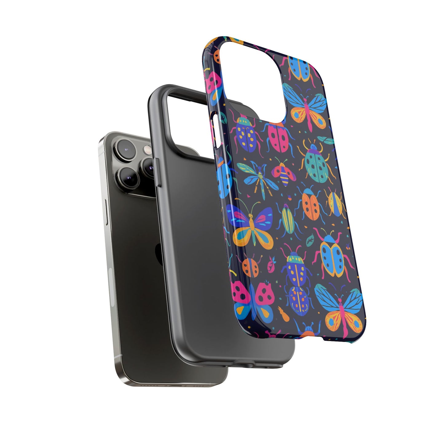 vibrant 3d insect design phone case for stylish protection and unique aesthetic compatible with iphone 13, 14, 15 & 16 – all models including pro, pro max & plus