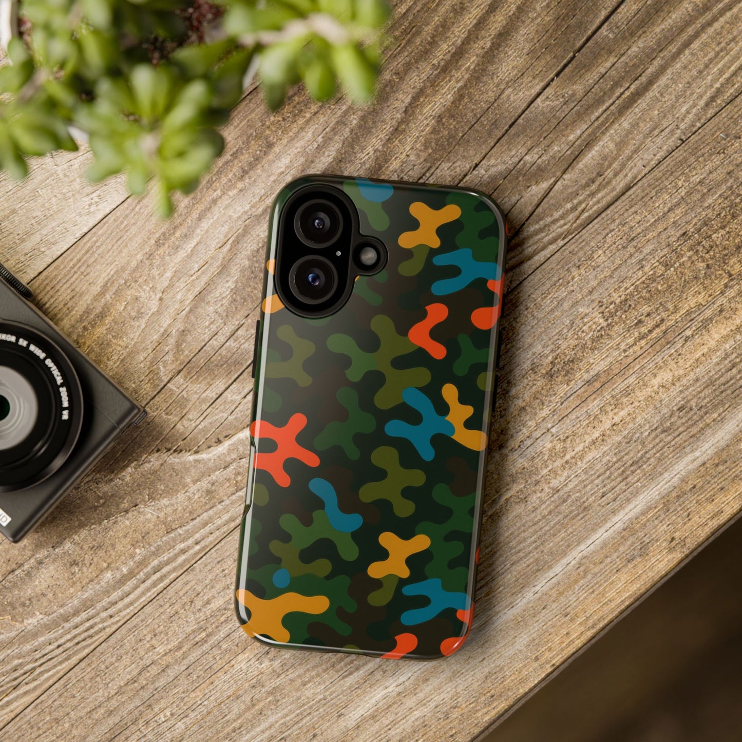 multicolour camouflage 3d wrap protective phone case stylish design for men and women stylish protection compatible with iphone 13, 14, 15 & 16 – all models including pro, pro max & plus
