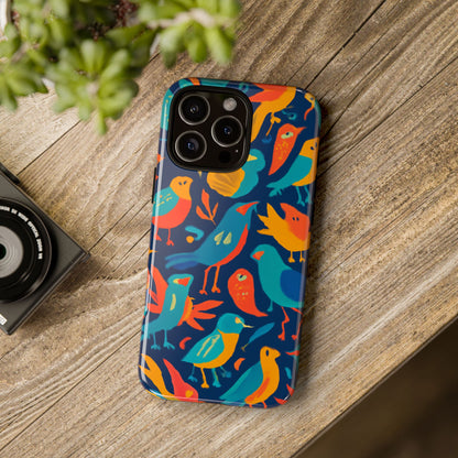 Vibrant Multicolour Bird Design Phone Case for Stylish Protection – Compatible with iPhone 13, 14, 15 & 16 – All Models Including Pro, Pro Max & Plus