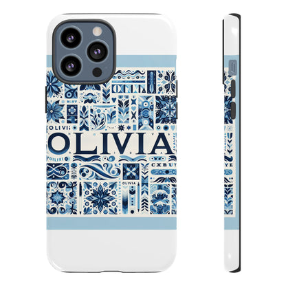 Vibrant 3D Wrap Protective Phone Case in Blue Floral Design for Stylish Protection Compatible with iPhone 13, 14, 15 & 16 – all models including Pro, Pro Max & Plus