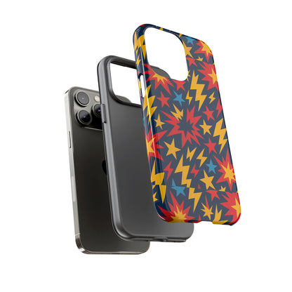 Vibrant 3D Superhero Phone Case with Colourful Lightning Design for Men and Women, Stylish Protection Compatible with iPhone 13, 14, 15 & 16 – all models including Pro, Pro Max & Plus