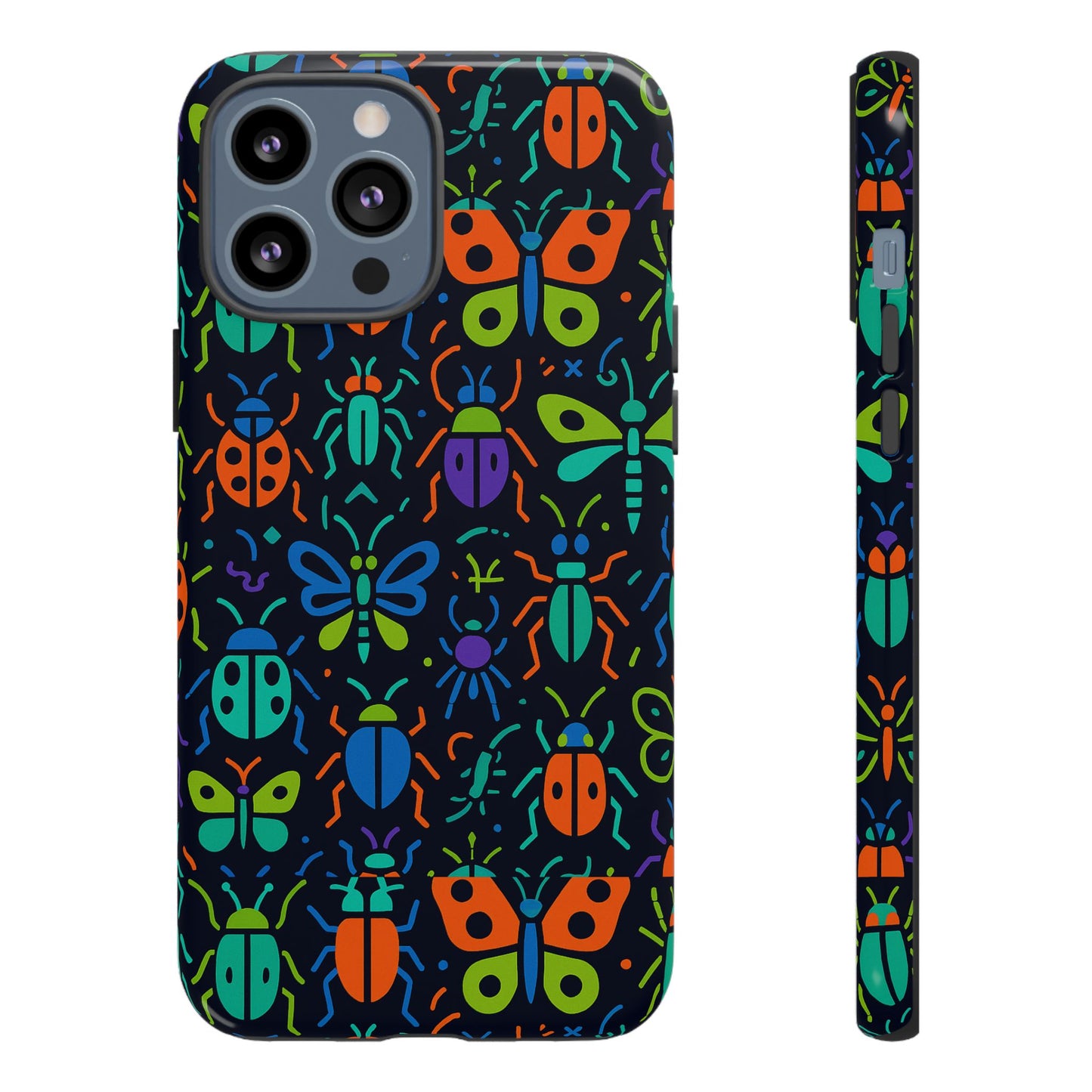 vibrant 3d insect phone case colourful stylish protective cover unique design for men and women compatible with iphone 13, 14, 15 & 16 – all models including pro, pro max & plus