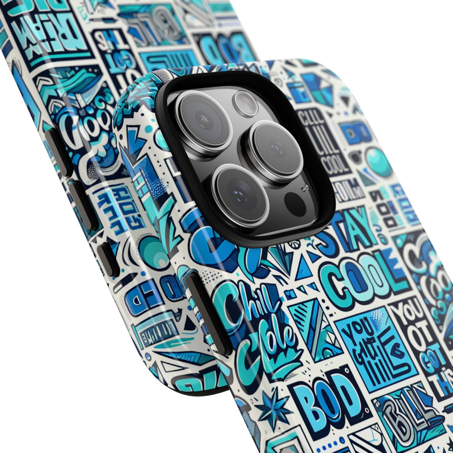 blue pattern image 10 phone case for men women shockproof protective cover with 3d wrap design and uv protection