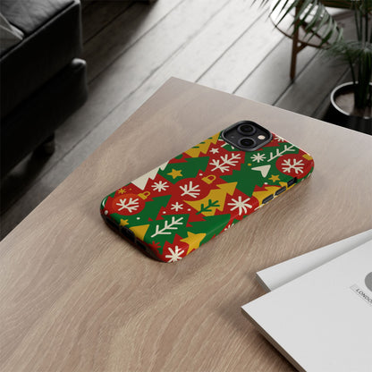 Multicolour Christmas Tree 3D Wrap Phone Case - Fun Festive Holiday Design for Unique Accessories Compatible with iPhone 13, 14, 15 & 16 - all models including Pro, Pro Max & Plus
