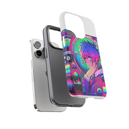 Touching Grass Weekly Vibrant Protective Phone Case for Smartphones, Retro Anime Design, Shock Absorbent TPU, UV Protected, Unique Gift for Tech Enthusiasts