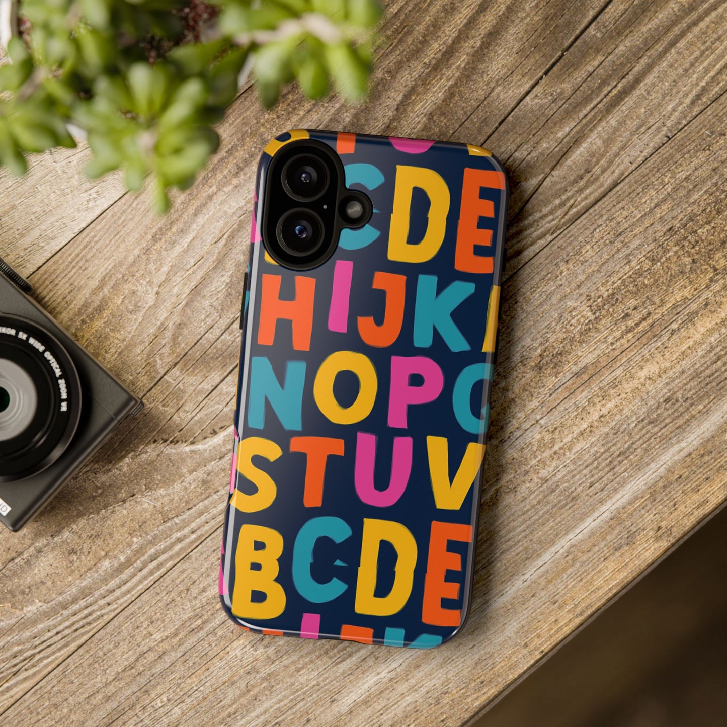 multicolour alphabet 3d wrap protective phone case for unique style and playful expression compatible with iphone 13, 14, 15 & 16 – all models including pro, pro max & plus