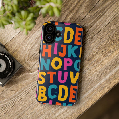 Multicolour Alphabet 3D Wrap Protective Phone Case for Unique Style and Playful Expression Compatible with iPhone 13, 14, 15 & 16 – All Models Including Pro, Pro Max & Plus