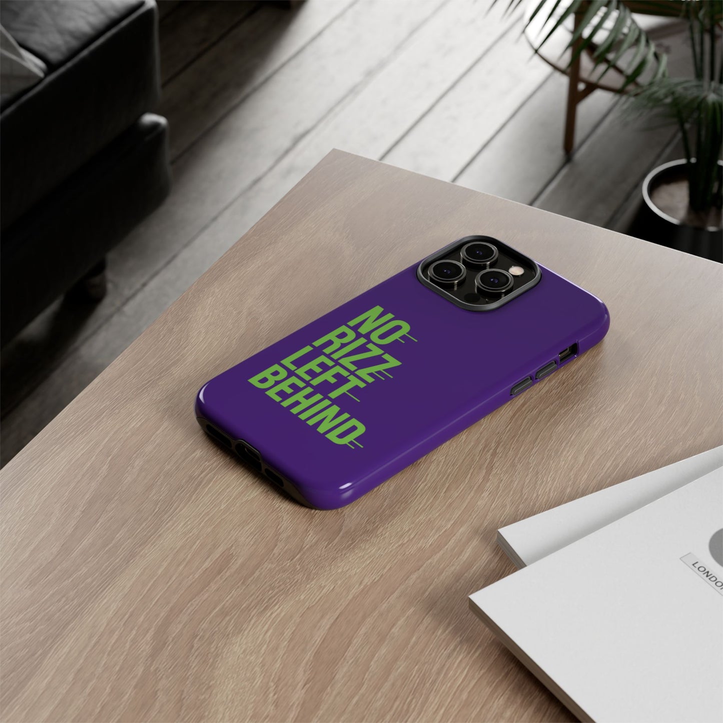 tough phone case - no rizz left behind - durable, stylish protection for active lifestyles - impact-resistant, dual layer, shock-absorbing tpu - perfect gift for tech lovers