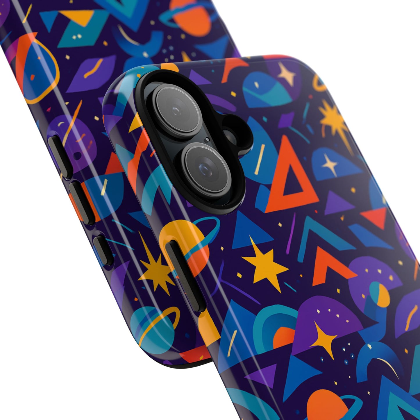 vibrant geometric 3d wrap protective phone case for unique accessories lovers compatible with iphone 13, 14, 15 & 16 – all models including pro, pro max & plus