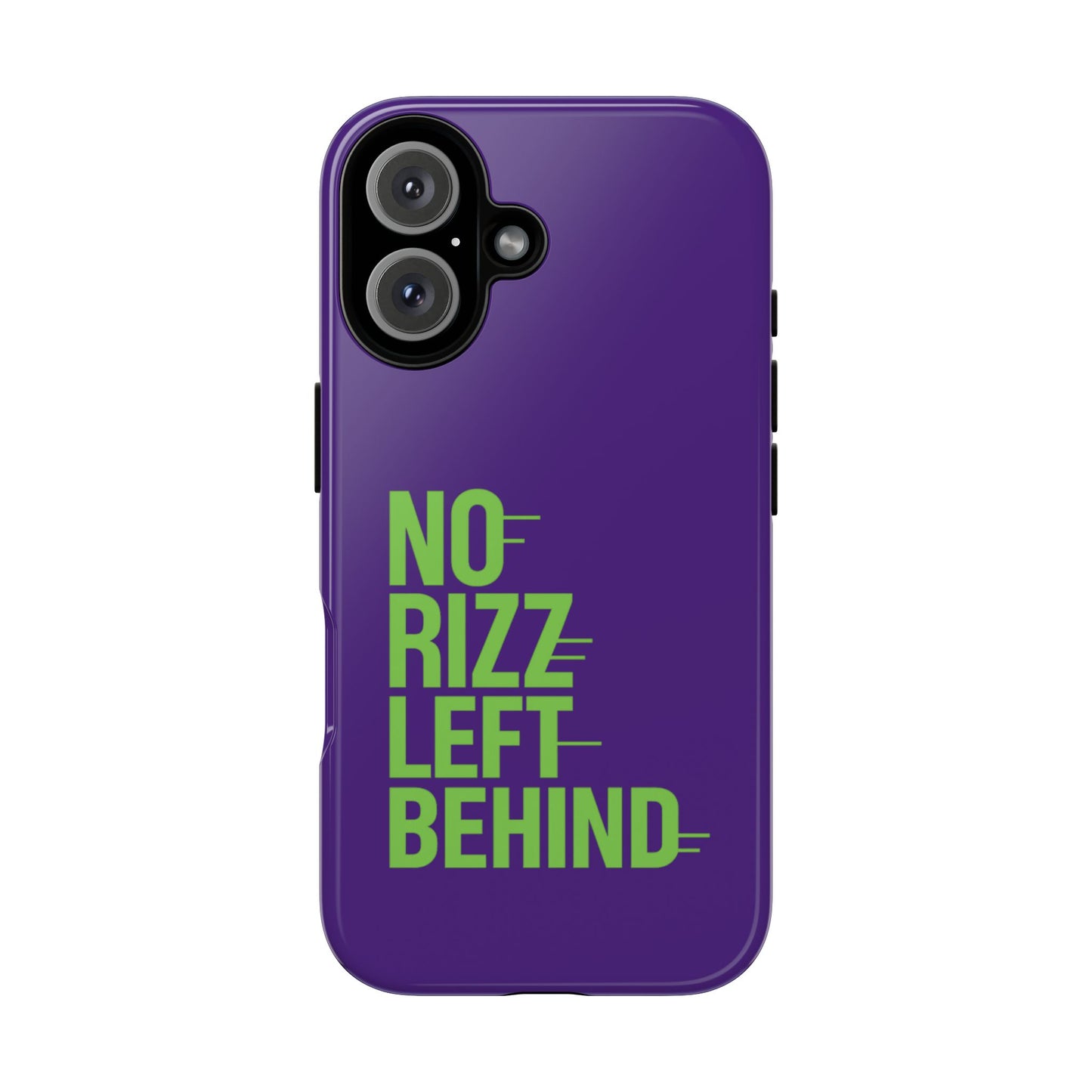 tough phone case - no rizz left behind - durable, stylish protection for active lifestyles - impact-resistant, dual layer, shock-absorbing tpu - perfect gift for tech lovers