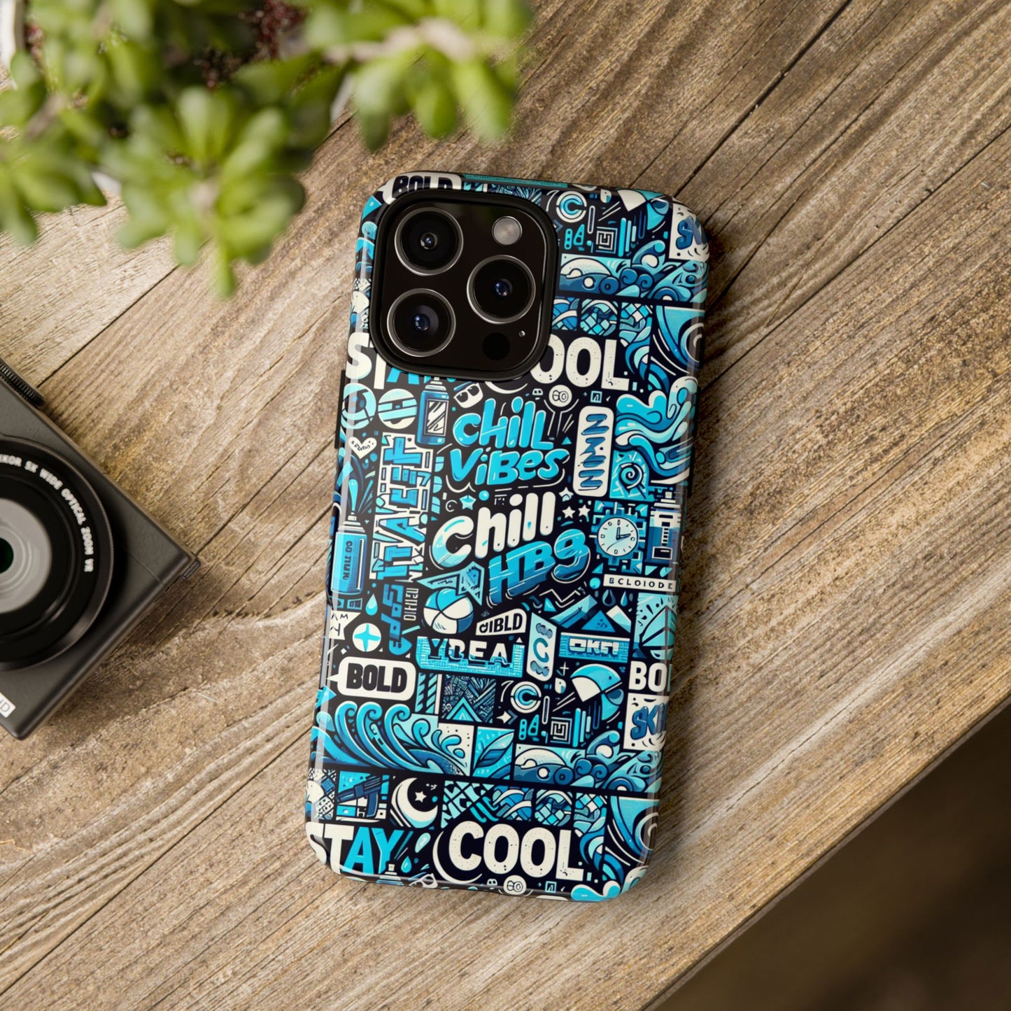vibrant 3d wrap protective phone case with colourful chill vibes design – unique style accessory for self-expression compatible with iphone 13, 14, 15 & 16 – all models including pro, pro max & plus