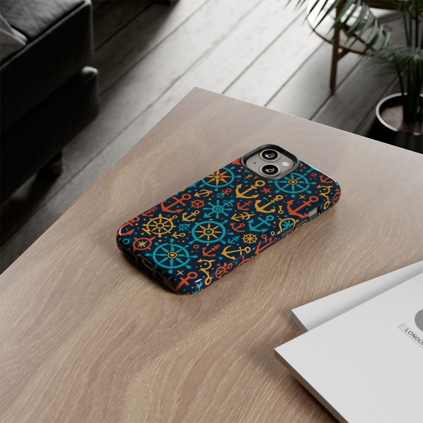 vibrant nautical pattern phone case for stylish protection – bold accessory for iphone 13, 14, 15 & 16 – all models including pro, pro max & plus