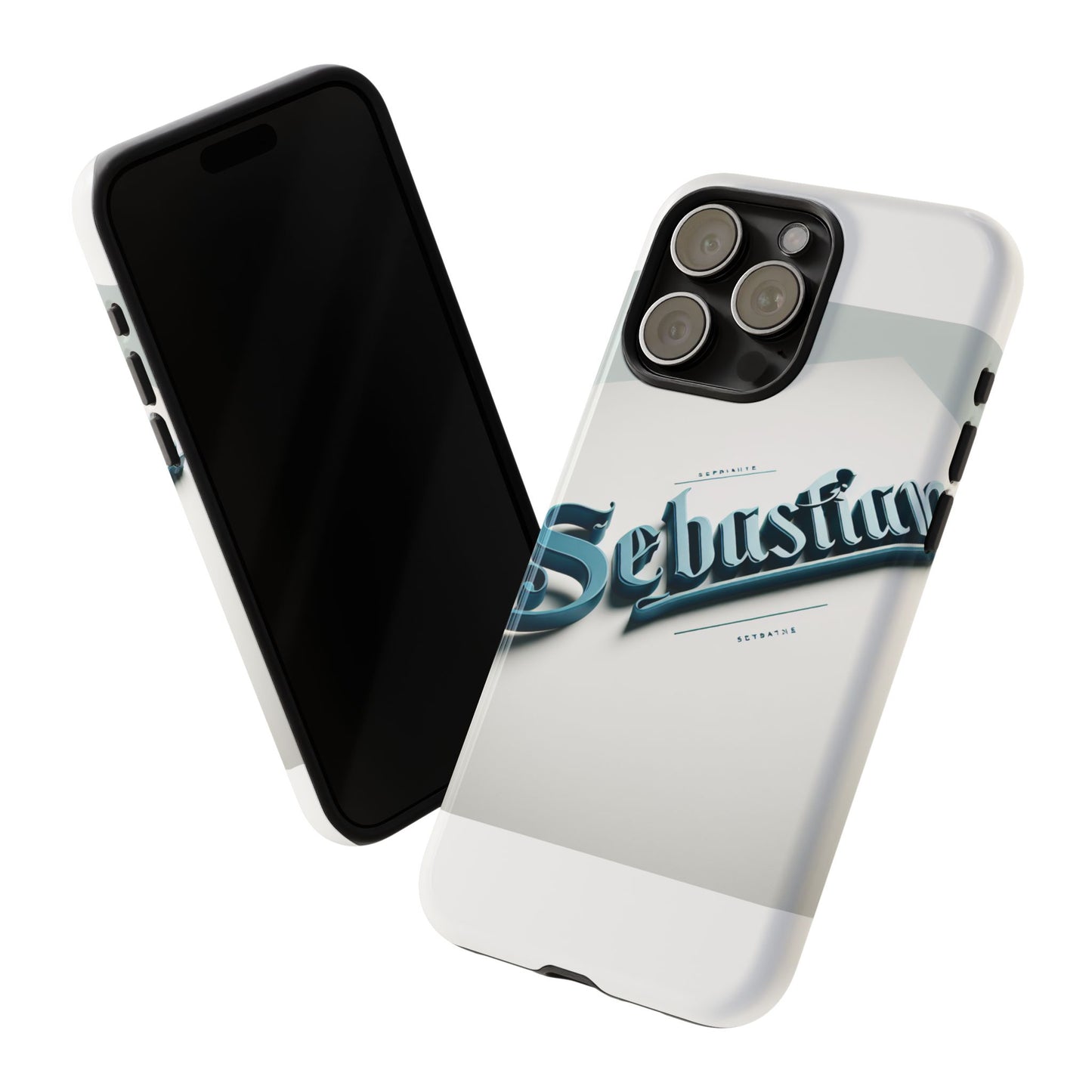 vibrant 3d wrap protective phone case in retro blue typography stylish accessory for self-expression compatible with iphone 13, 14, 15 & 16 – all models including pro, pro max & plus