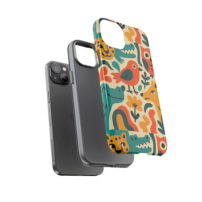 Vibrant Animal Print Protective Phone Case with 3D Wrap Design for Unique Style and Expression Compatible with iPhone 13, 14, 15 & 16 – all models including Pro, Pro Max & Plus