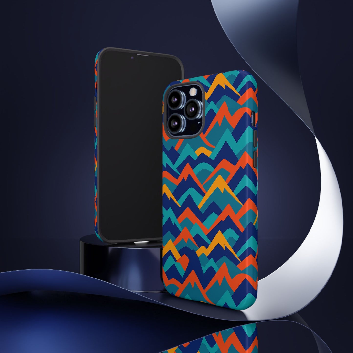 vibrant 3d mountain design protective phone case – stylish and durable cover compatible with iphone 13, 14, 15 & 16 – all models including pro, pro max & plus