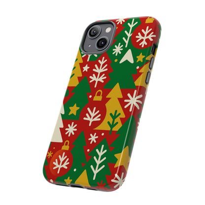 Multicolour Christmas Tree 3D Wrap Phone Case - Fun Festive Holiday Design for Unique Accessories Compatible with iPhone 13, 14, 15 & 16 - all models including Pro, Pro Max & Plus