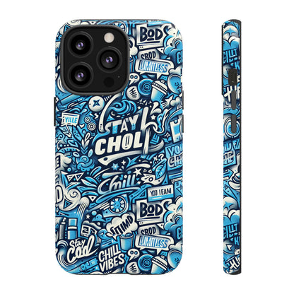 Blue Pattern Image 19 Mobile Phone Case for Kids and Teens Shockproof Protective Cover with 3D Wrap Design and UV Protection