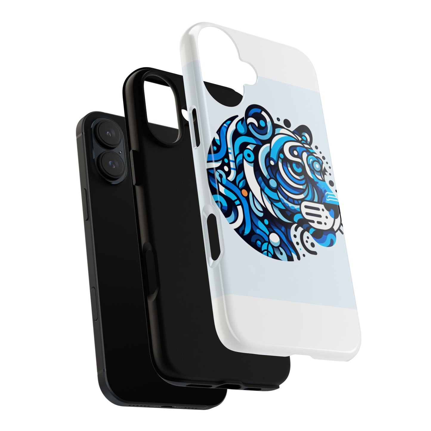 vibrant 3d wrap protective phone case with unique blue lion design for stylish expression and fun accessories compatible with iphone 13, 14, 15 & 16 – all models including pro, pro max & plus