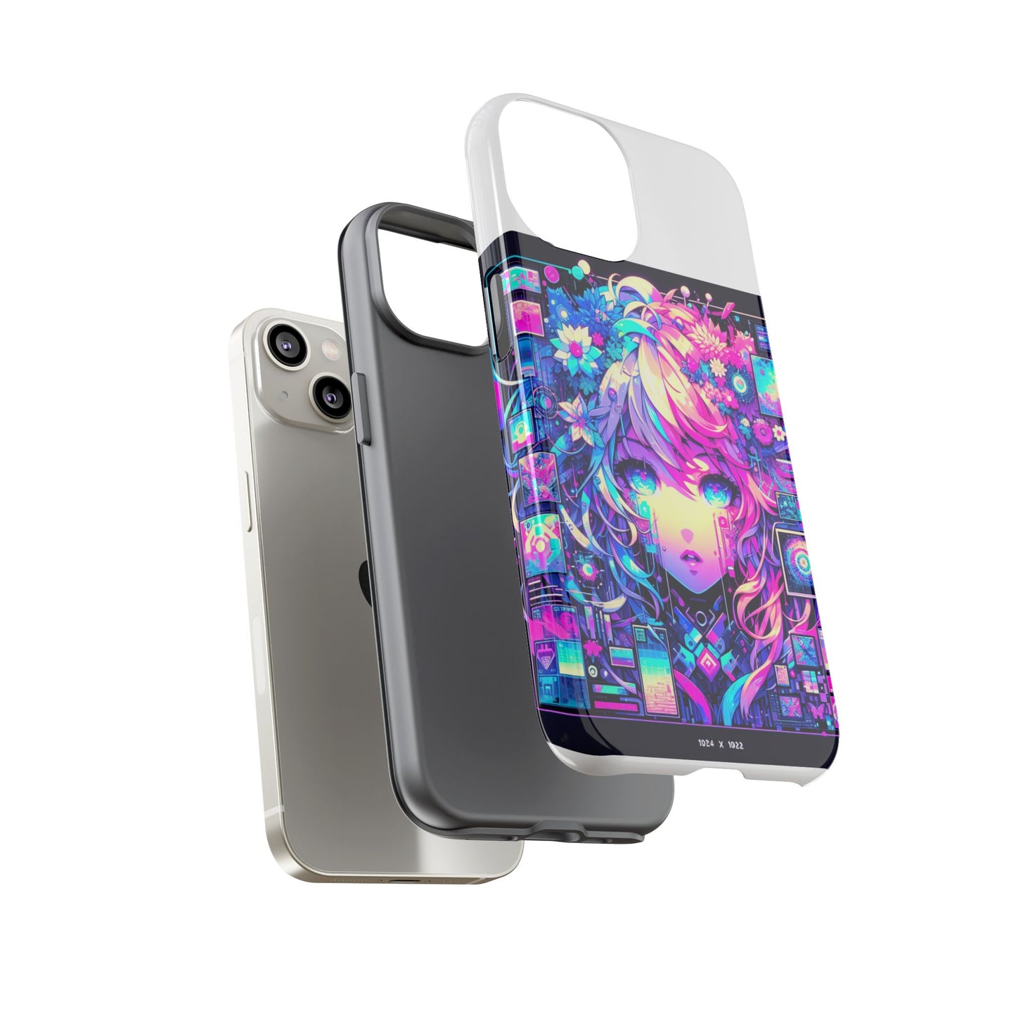 ai generated still slays protective phone case for anime lovers, vibrant 3d wrap design, durable shock absorption, uv protected, glossy or matte finish