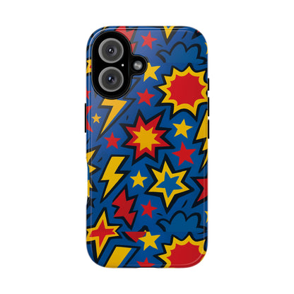 Vibrant 3D Superhero Design Protective Phone Case for Fun Retro Style and Unique Expression Compatible with iPhone 13, 14, 15 & 16 – All Models Including Pro, Pro Max & Plus
