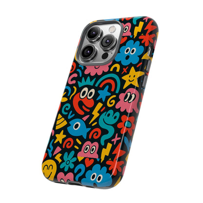 Vibrant Cartoon Protective Phone Case with 3D Wrap Design for Creative Expression – Compatible with iPhone 13, 14, 15 & 16 – All Models Including Pro, Pro Max & Plus