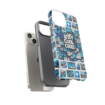 Vibrant 3D Wrap Protective Phone Case with Unique Blue Graphic Design for Trendy Individuals – Stylish Protection Compatible with iPhone 13, 14, 15 & 16 – All Models Including Pro, Pro Max & Plus
