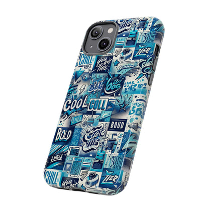 Blue Pattern Image 16 Phone Case for Smartphones with 3D Wrap Design Shock Absorption and UV Protection Stylish Anime and Comic Inspired Protective Cover