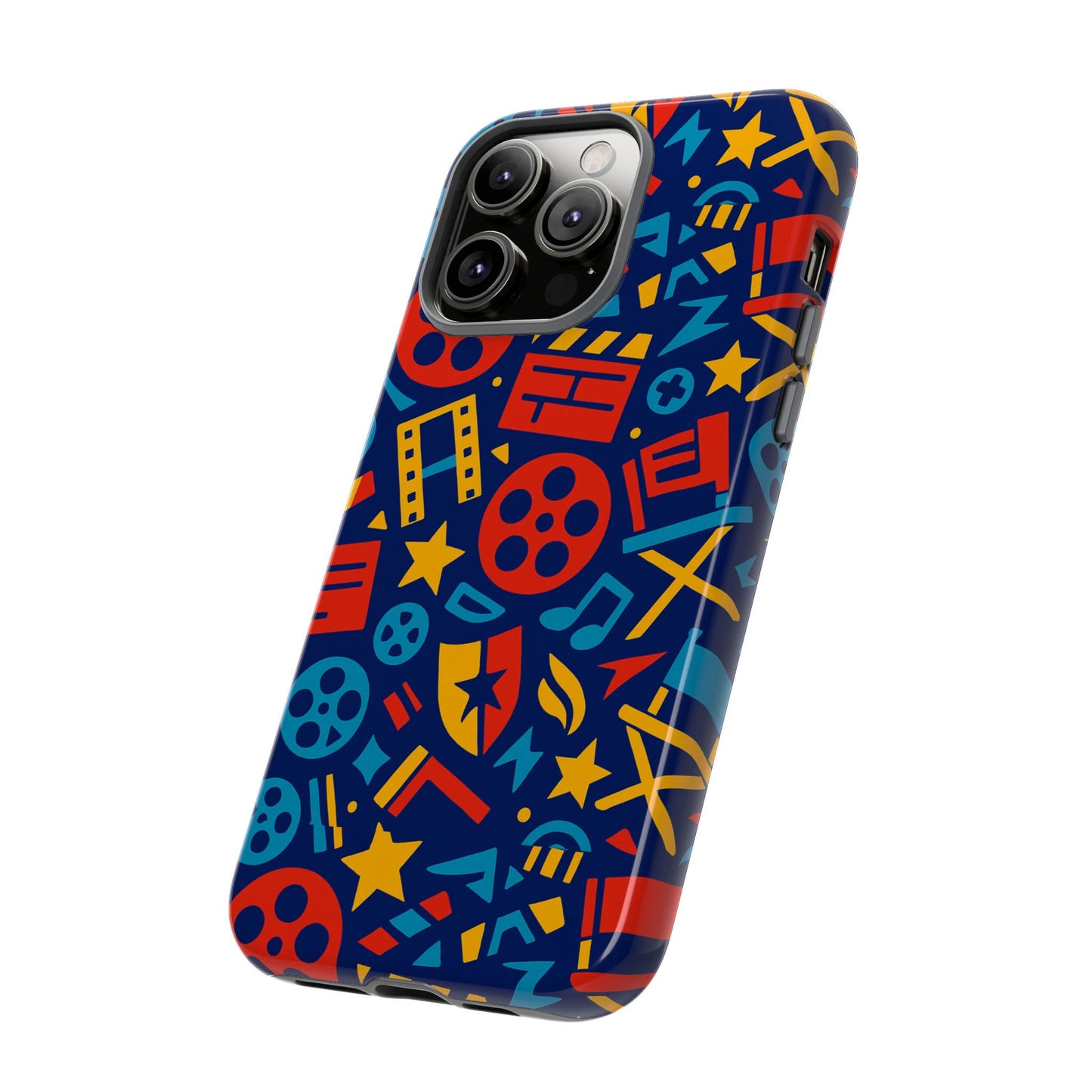 vibrant 3d movie icons protective phone case for kids and adults – stylish accessory – compatible with iphone 13, 14, 15 & 16 – all models including pro, pro max & plus