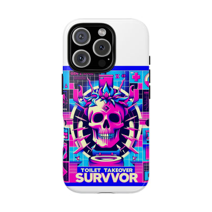 Toilet Takeover Survivor 3D Wrap Protective Phone Case for Anime and Comic Fans, Shock Absorbing TPU Silicone, UV Protected, Stylish Design, Gift for Birthdays and Holidays
