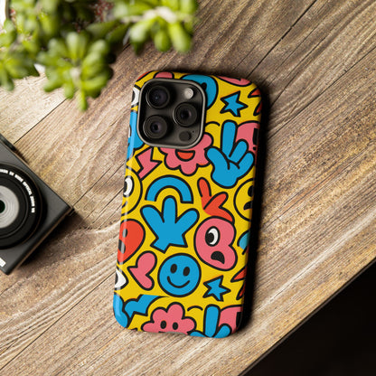 Vibrant Emoji Phone Case with Fun 3D Multicolour Design, Playful Protective Cover for Kids and Teens, Compatible with iPhone 13, 14, 15 & 16 – all models including Pro, Pro Max & Plus