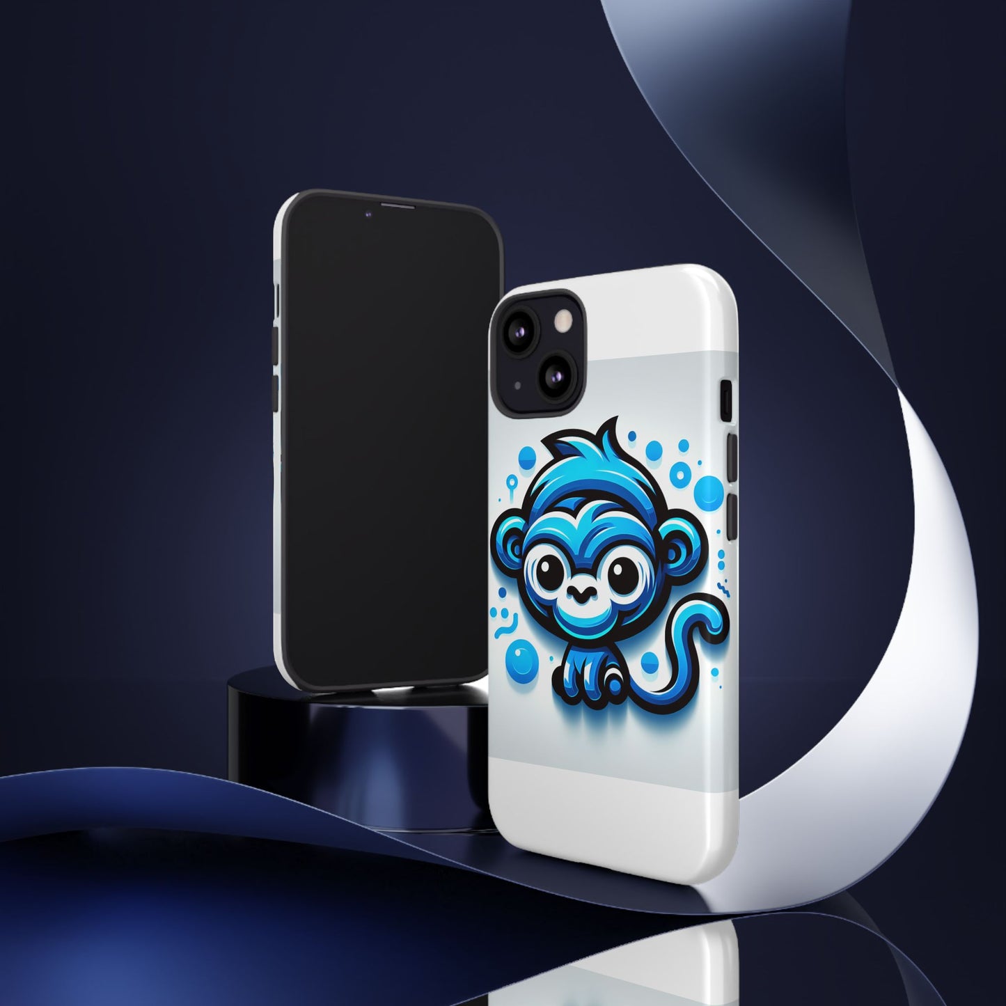 vibrant 3d wrap protective phone case with fun blue monkey design – stylish accessory for men and women – compatible with iphone 13, 14, 15 & 16 – all models including pro, pro max & plus