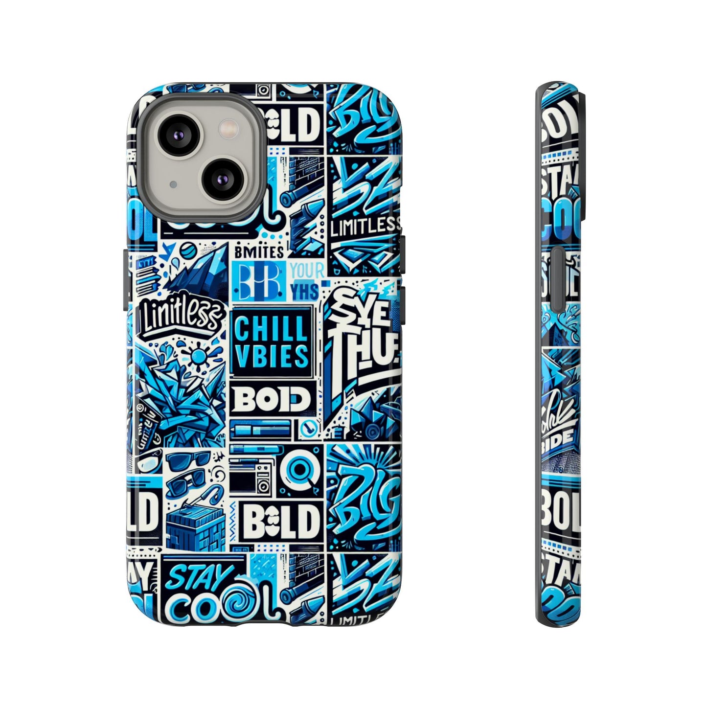 blue pattern image 9 phone case for smartphone protection with 3d wrap design and shock absorption in glossy or matte finish