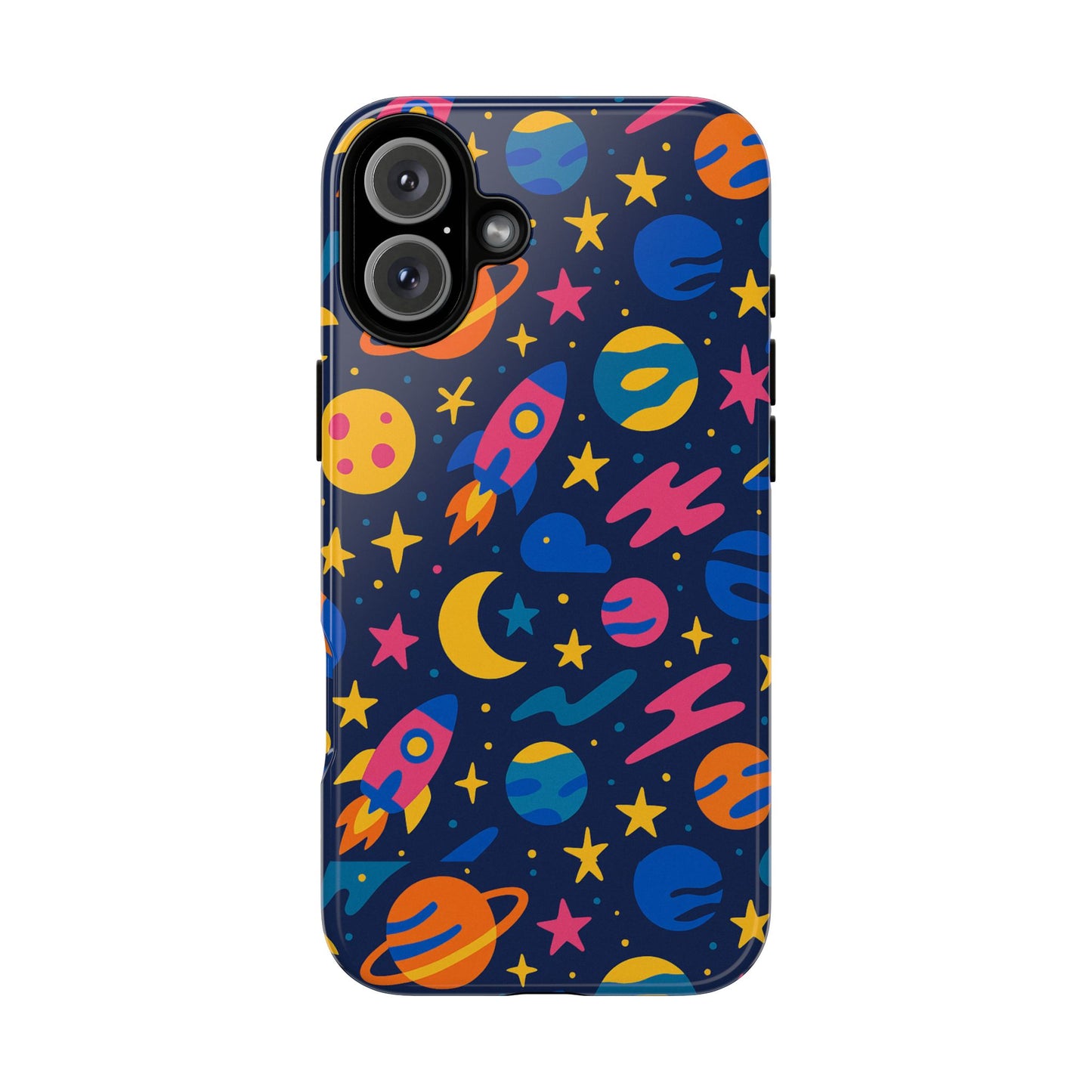 vibrant 3d space theme protective phone case for trendsetters and creatives stylish protection compatible with iphone 13, 14, 15 & 16 – all models including pro, pro max & plus