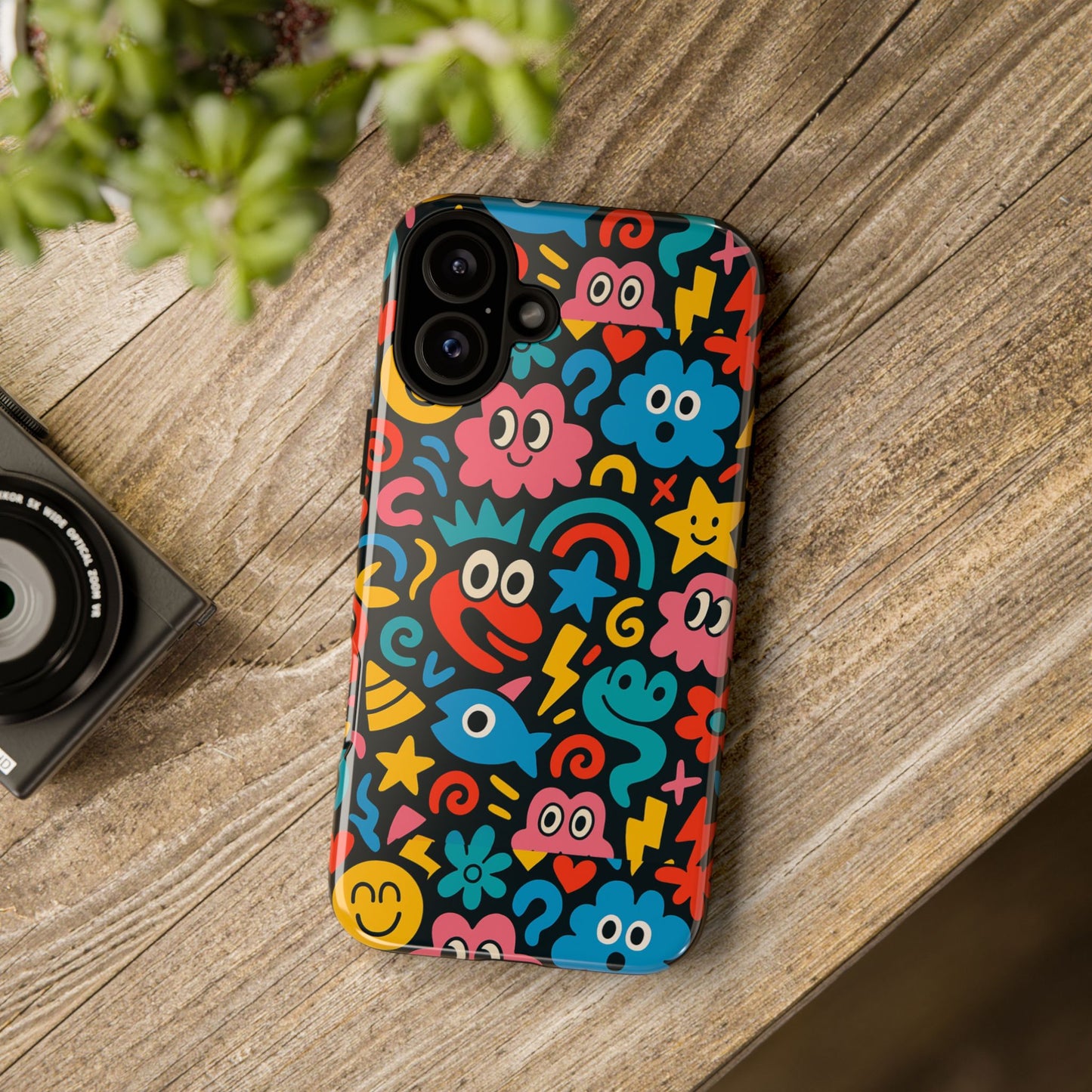 vibrant cartoon protective phone case with 3d wrap design for creative expression – compatible with iphone 13, 14, 15 & 16 – all models including pro, pro max & plus