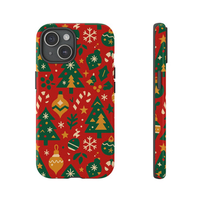 Multicolor 3D Wrap Protective Phone Case with Festive Holiday Design – Fun Retro Style for Smartphone Protection Compatible with iPhone 13, 14, 15 & 16 – all models including Pro, Pro Max & Plus