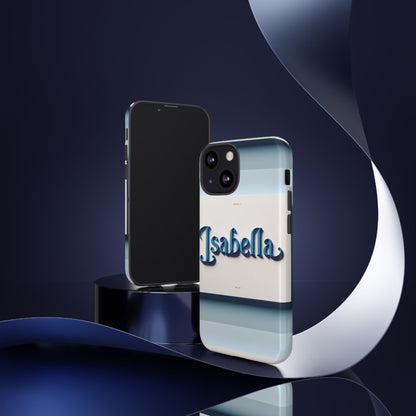Name Isabella Blue Phone Case with 3D Wrap and Vibrant Anime Inspired Design for Stylish Protection and Personalised Smartphone Accessory