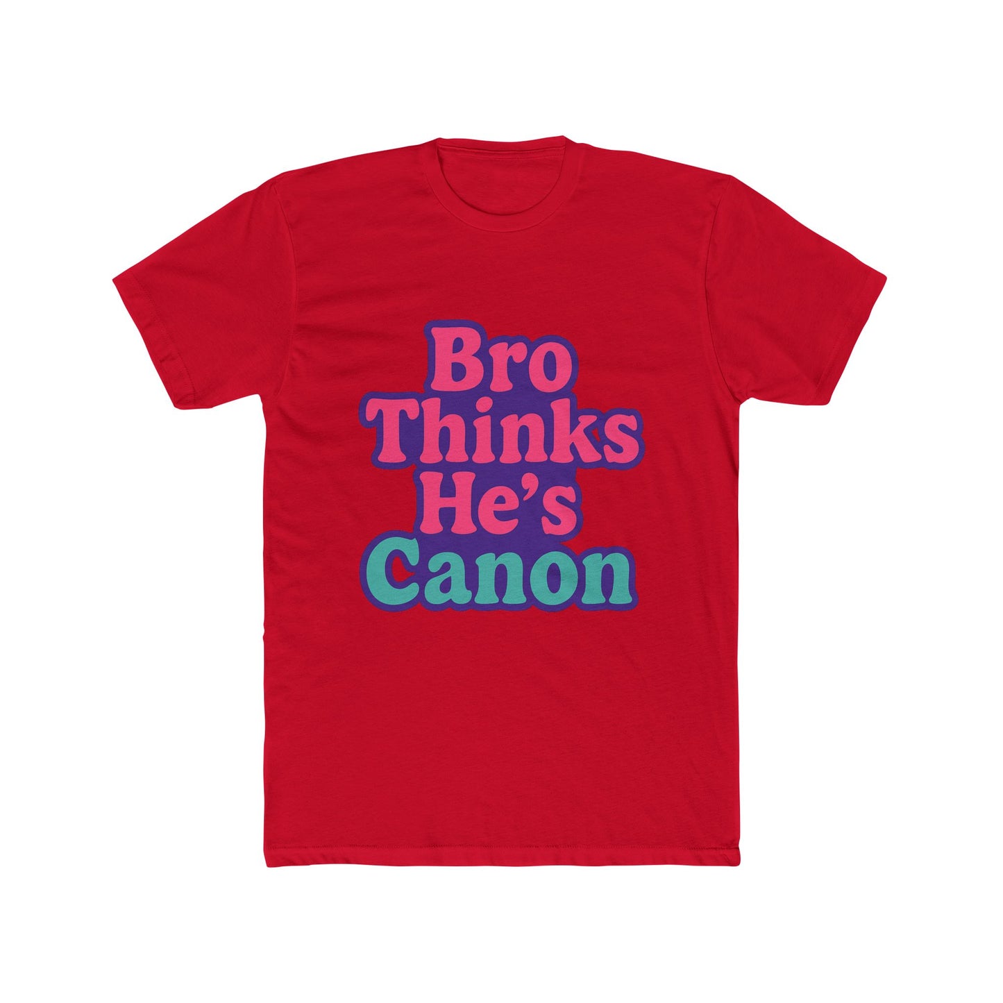 bro thinks he's canon meme unisex t-shirt - funny purple graphic tee for men & women