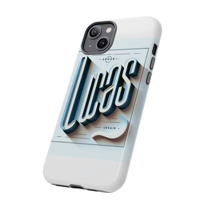 3D Wrap Protective Phone Case in Blue with Playful Typography Design – Stylish Protection Compatible with iPhone 13, 14, 15 & 16 – All Models Including Pro, Pro Max & Plus