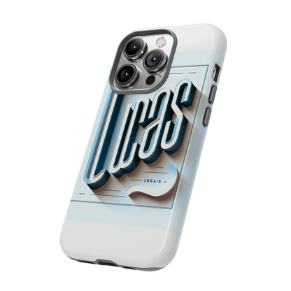 3D Wrap Protective Phone Case in Blue with Playful Typography Design – Stylish Protection Compatible with iPhone 13, 14, 15 & 16 – All Models Including Pro, Pro Max & Plus
