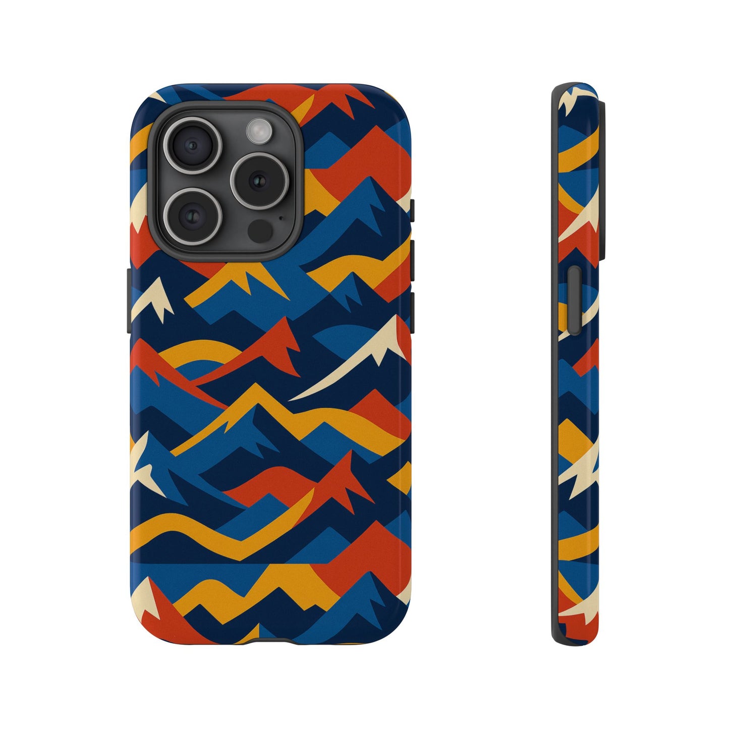 vibrant 3d mountain design protective phone case for unique accessory lovers compatible with iphone 13, 14, 15 & 16 – all models including pro, pro max & plus