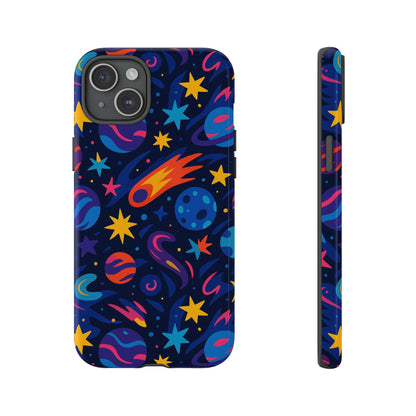 Vibrant 3D Space Design Protective Phone Case for Stylish Protection and Self-Expression Compatible with iPhone 13, 14, 15 & 16 – all models including Pro, Pro Max & Plus