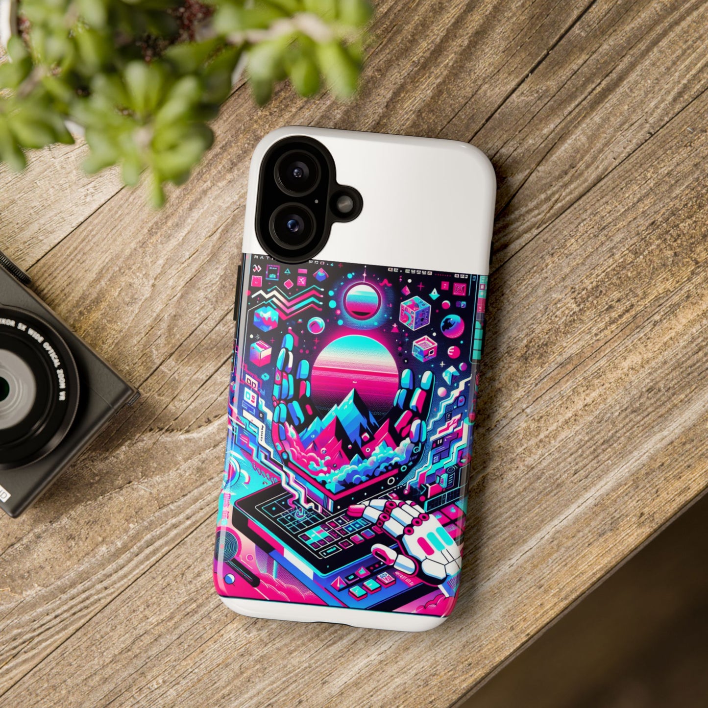 ratio-proof aura protective phone case with 3d wrap design, uv protection, and shock absorption for anime and comic culture fans