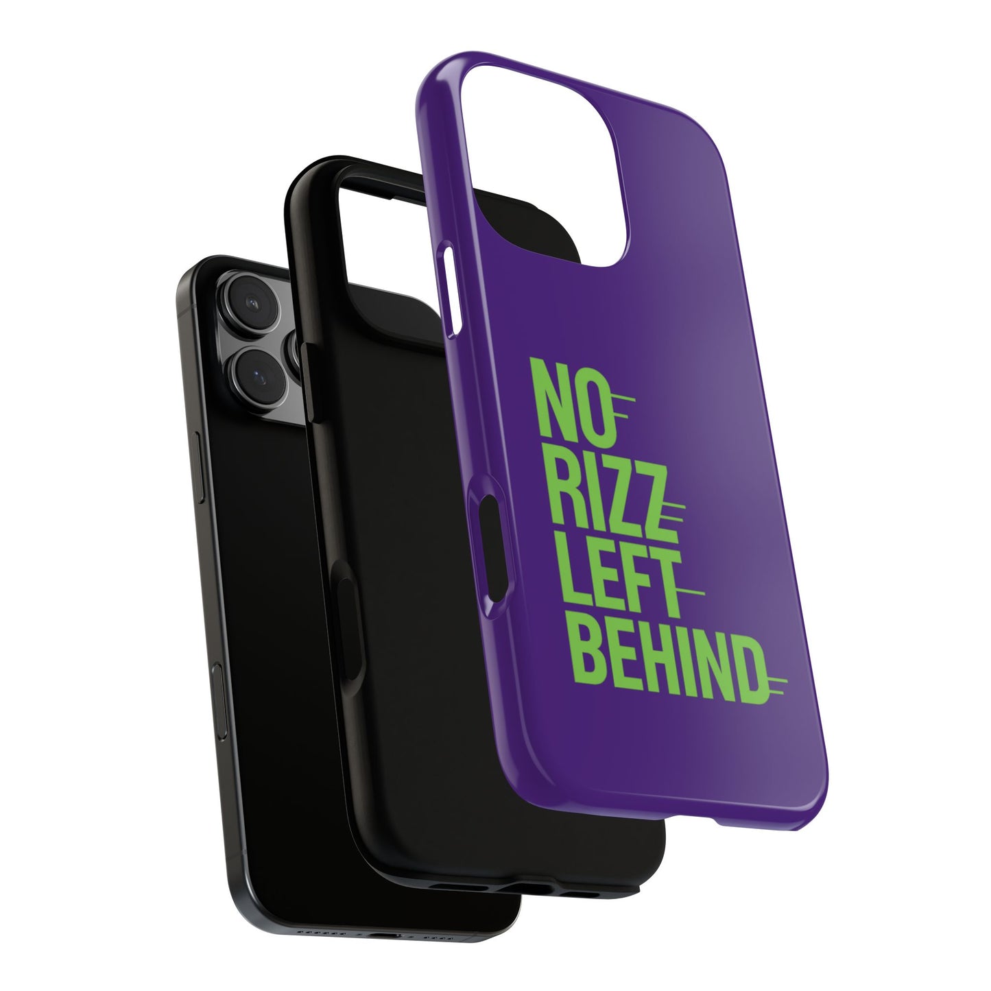 tough phone case - no rizz left behind - durable, stylish protection for active lifestyles - impact-resistant, dual layer, shock-absorbing tpu - perfect gift for tech lovers