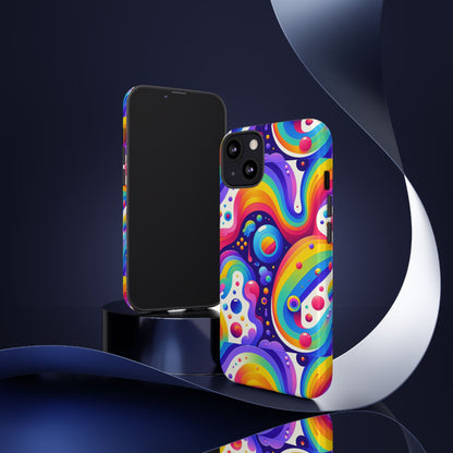 Pattern Image 6 Vibrant Shockproof Phone Case for Anime and Comic Fans with Retro Psychedelic Design Compatible with iPhone 13, 14, 15 & 16 – all models including Pro, Pro Max & Plus