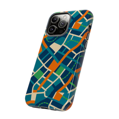 Multicolour Abstract Geometric Phone Case for Stylish Protection Compatible with iPhone 13, 14, 15 & 16 – All Models Including Pro, Pro Max & Plus
