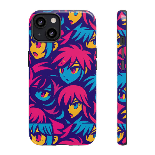 Vibrant 3D Anime Phone Case with Retro Design for Stylish Protection – Unique Accessory for Self-Expression Compatible with iPhone 13, 14, 15 & 16 – all models including Pro, Pro Max & Plus